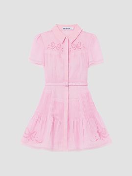 Self-Portrait Women's Embroidered Mini Shirtdress