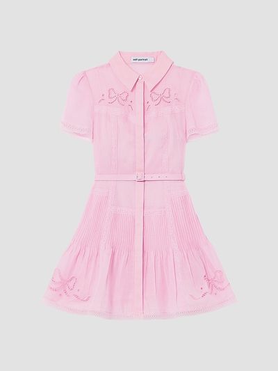 Self-Portrait Women's Embroidered Mini Shirtdress