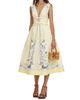 Self-Portrait Women's Floral Cotton Ruffle Midi Dress - 3