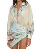 Self-Portrait Women's Floral Organza Button-Front Blouse - 4