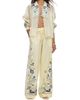 Self-Portrait Women's Floral Organza Wide-Leg Drawstring Pants - 2