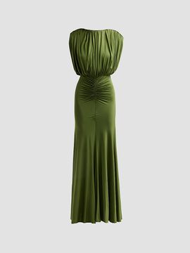 Self-Portrait Women's Gathered Jersey Maxi Dress