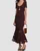 Self-Portrait Women's Lace-Trim Rib-Knit Midi Dress - 4