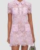 Self-Portrait Women's Lace Button-Front Mini Dress - 5