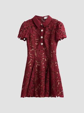 Self-Portrait Women's Lace Mini Shirtdress