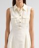 Self-Portrait Women's Linen Sleeveless Mini Shirtdress - 5