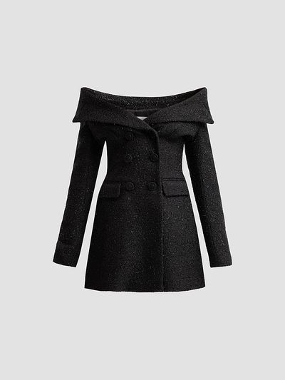 Self-Portrait Women's Metallic Boucle Mini Dress