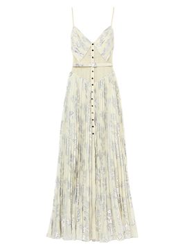 slim fit dress slacks Gold Metallic Feather Maxi Dress – self-portrait