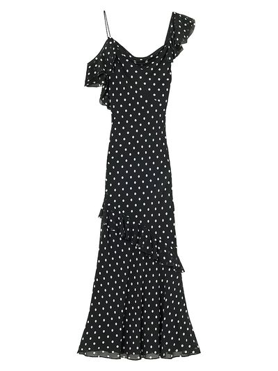 Self-Portrait Women's Polka Dot Georgette Maxi Dress