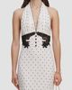 Self-Portrait Women's Polka Dot Halterneck High-Low Maxi Dress - 5