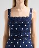 Self-Portrait Women's Polka Dot Linen & Lace Midi Dress - 5