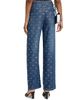 Self-Portrait Women's Printed Straight-Leg High-Rise Jeans - 5