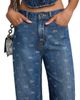 Self-Portrait Women's Printed Straight-Leg High-Rise Jeans - 6
