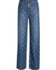 Self-Portrait Women's Printed Straight-Leg High-Rise Jeans - 8