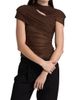 Self-Portrait Women's Rhinestone Cutout Mesh Top - 3