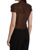 Self-Portrait Women's Rhinestone Cutout Mesh Top - 5
