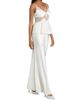 Self-Portrait Women's Satin Georgette Lace-Trimmed Maxi Dress - 2