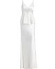Self-Portrait Women's Satin Georgette Lace-Trimmed Maxi Dress - 8