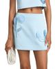 Self-Portrait Women's Sequin Flower Satin Miniskirt - 3