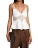 Self-Portrait Women's Sheer Laced Satin Top - 3
