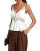 Self-Portrait Women's Sheer Laced Satin Top - 4