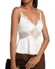 Self-Portrait Women's Sheer Laced Satin Top - 6
