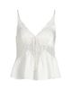 Self-Portrait Women's Sheer Laced Satin Top - 8