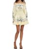 Self-Portrait Women's Smocked Floral Cotton-Silk Off-The-Shoulder Minidress - 2