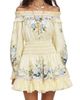 Self-Portrait Women's Smocked Floral Cotton-Silk Off-The-Shoulder Minidress - 3
