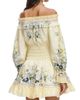 Self-Portrait Women's Smocked Floral Cotton-Silk Off-The-Shoulder Minidress - 5