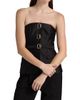 Self-Portrait Women's Taffeta Belted Strapless Top - 3
