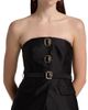 Self-Portrait Women's Taffeta Belted Strapless Top - 6