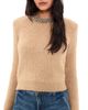 Self Portrait Self Portrait Beaded Knit Sweater Brown - 1