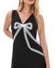Self Portrait Self Portrait Bow Lace Mini Dress Black - 1