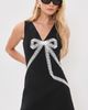Self Portrait Self Portrait Bow Lace Mini Dress Black - 2