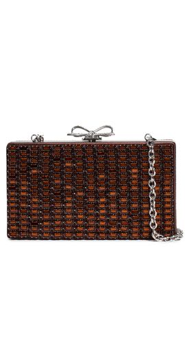 Self Portrait Self Portrait Brown Chainmail Clutch Bag Color One