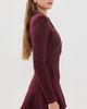 Self Portrait Self Portrait Burgundy Textured Knit Embellished Mini Burgundy - 4