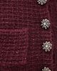 Self Portrait Self Portrait Burgundy Textured Knit Embellished Mini Burgundy - 6