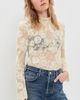 Self Portrait Self Portrait Cream Sequin Lace Top Cream - 2