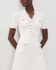 Self Portrait Self Portrait Cream Textured Knit Mini Dress Cream - 2