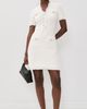Self Portrait Self Portrait Cream Textured Knit Mini Dress Cream - 5