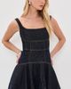 Self Portrait Self Portrait Indigo Denim Bow Embroidered Mini Dress Blue - 2