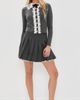 Self Portrait Self Portrait Lace Collar Knit Cardigan Grey - 5