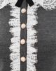 Self Portrait Self Portrait Lace Collar Knit Cardigan Grey - 6