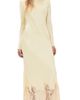 Self Portrait Self Portrait Lace Hem Maxi Dress Yellow - 1