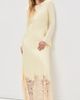 Self Portrait Self Portrait Lace Hem Maxi Dress Yellow - 2