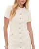 Self Portrait Self Portrait Lace Trim Mini Dress Cream - 1