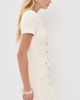 Self Portrait Self Portrait Lace Trim Mini Dress Cream - 4