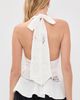 Self Portrait Self Portrait Linen Peplum Top White - 3