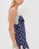 Self Portrait Self Portrait Navy Polka Dot Satin Mini Dress Navy - 4